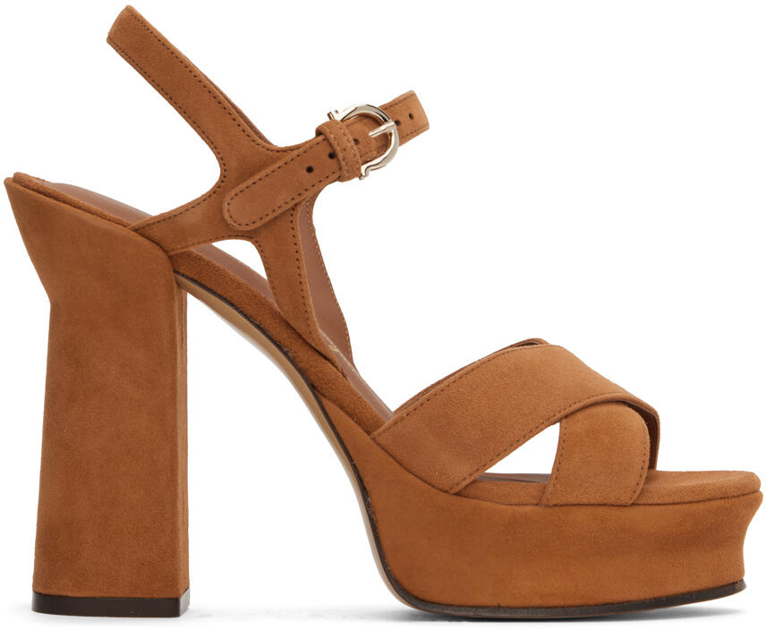 Ferragamo Brown Platform Sandals Cover