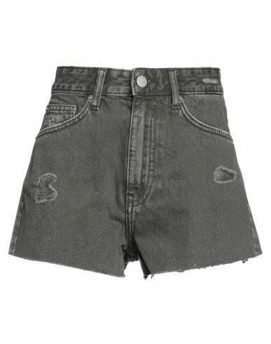 Dr. Denim Woman Denim shorts Military green Cotton Cover