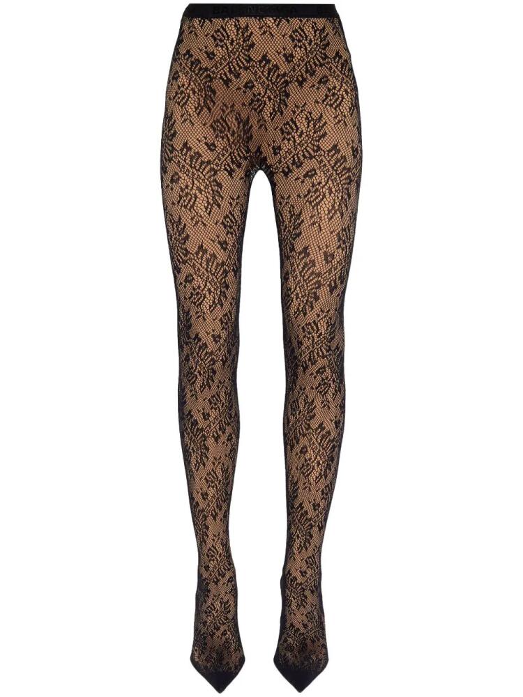 Balenciaga lace pointed toe leggings - Black Cover