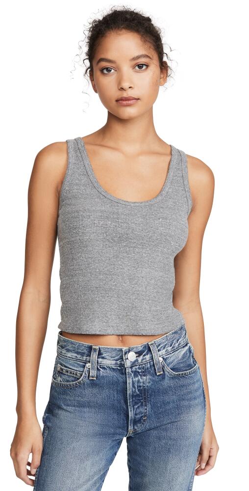 AMO Crop Rib Tank Heather Grey Cover