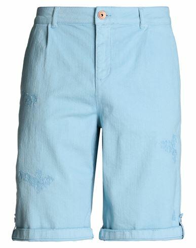 Berna Man Shorts & Bermuda Shorts Light blue Cotton, Elastane Cover