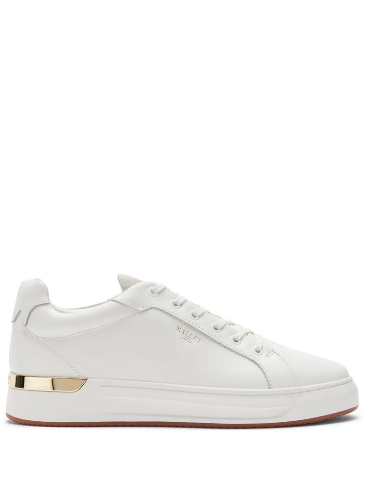 Mallet logo-embossed low-top sneakers - White Cover