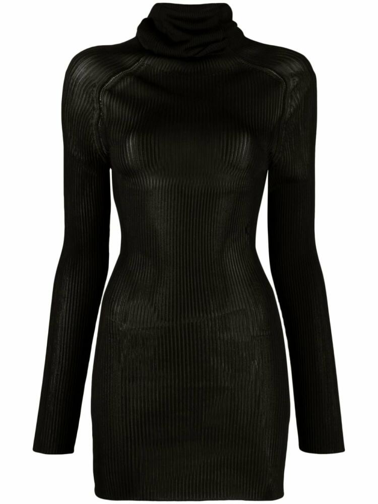 Victoria Beckham ribbed-knit longline jumper - Black Cover