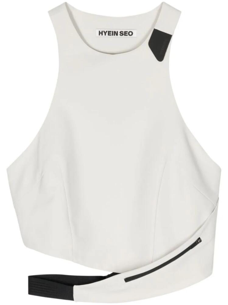 Hyein Seo strap-detail halterneck tank top - Neutrals Cover