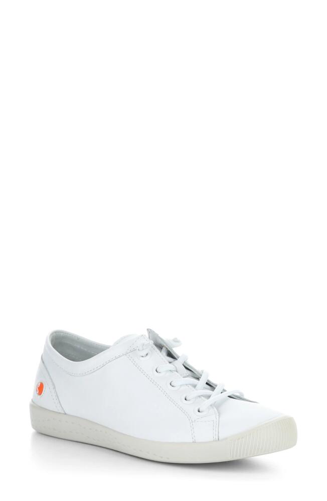 Softinos by Fly London Isla Sneaker in 028 White Smooth Leather Cover