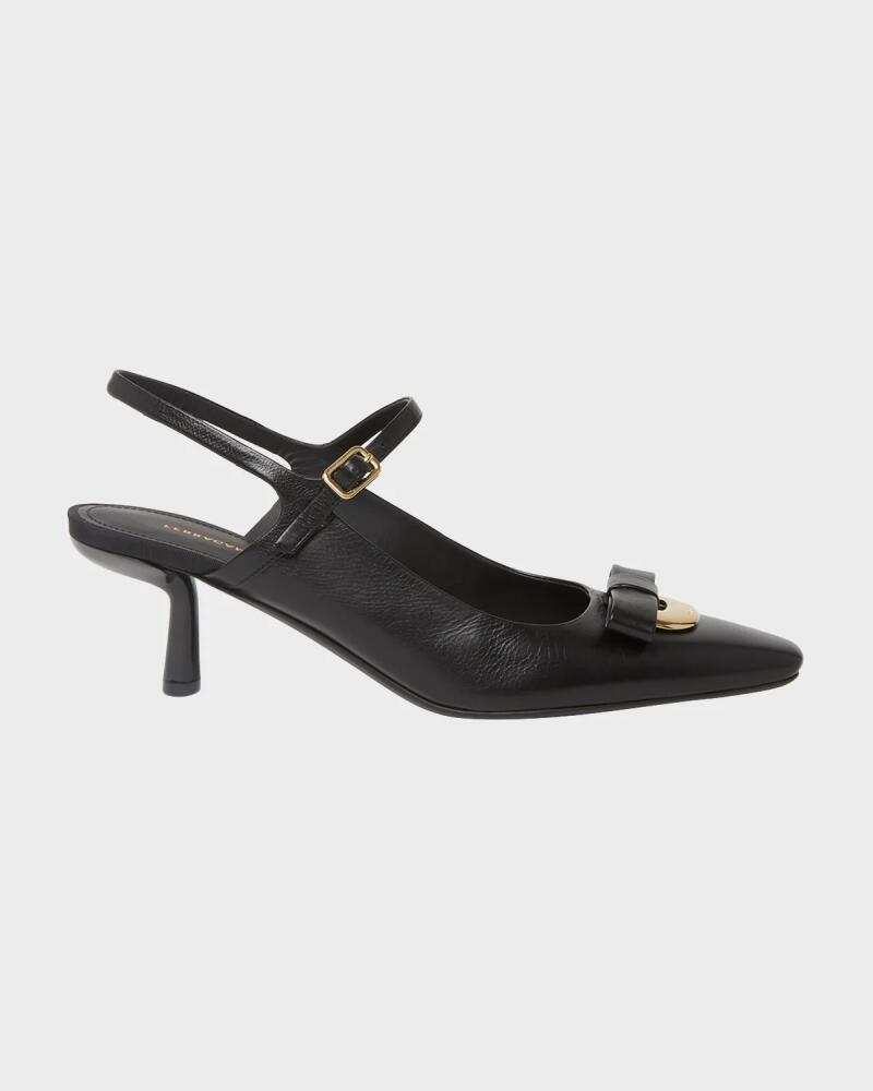 Ferragamo Ophelia Leather Mary Jane Slingback Pumps Cover