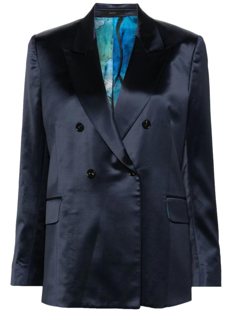 Paul Smith peak-lapels double-breasted blazer - Blue Cover