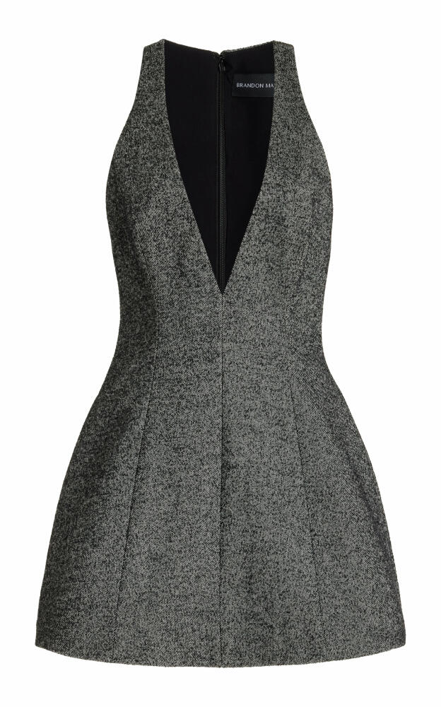 Brandon Maxwell - The Nola Wool Bubble Mini Dress - Black/white Cover