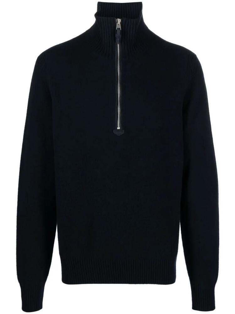 TOM FORD half-zip knitted jumper - Blue Cover