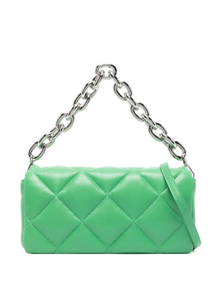 STAND STUDIO quilted chain-detail shoulder bag - Green Cover