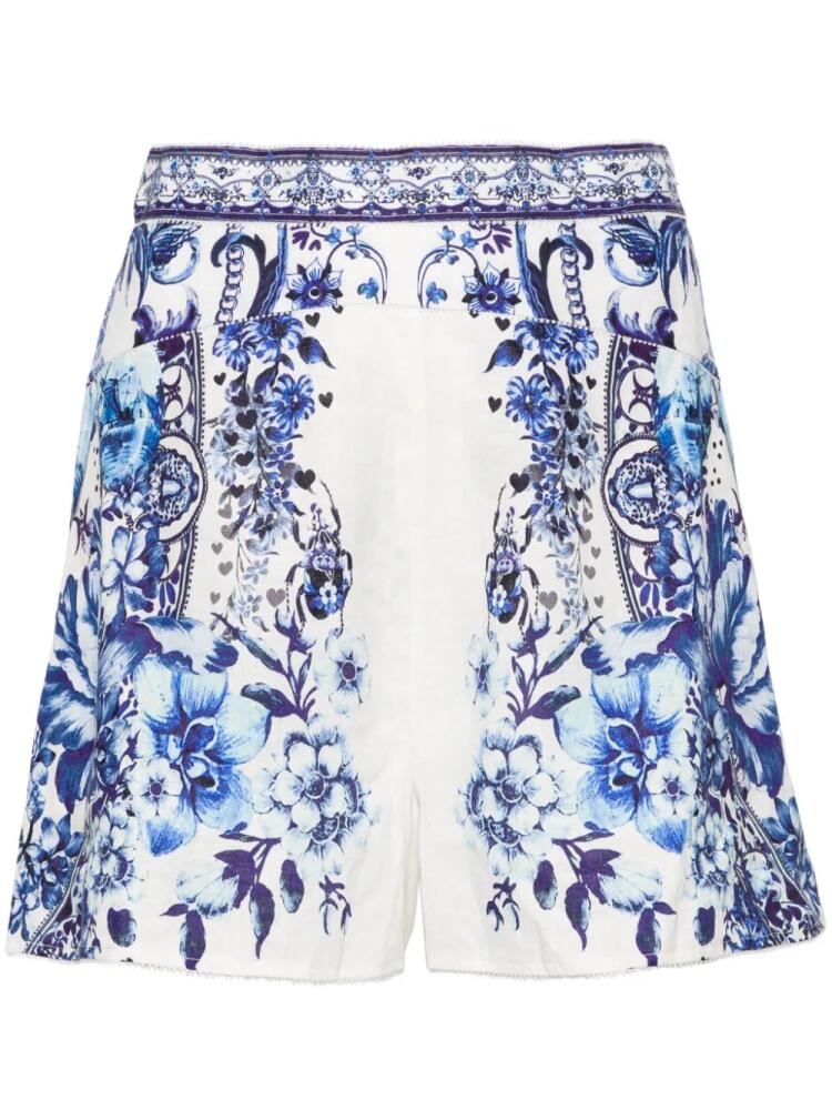 Camilla Glaze and Graze linen shorts - White Cover