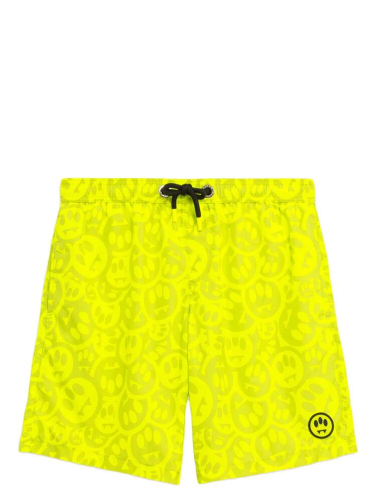 BARROW graphic print swimming shorts - Yellow Cover