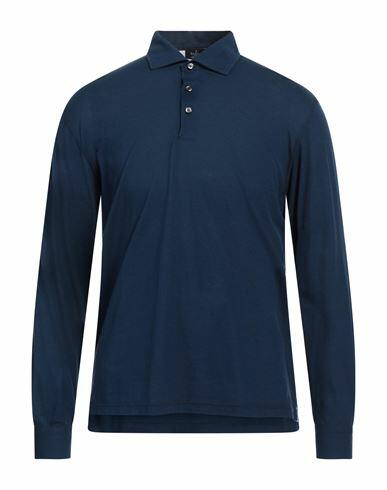 Barba Napoli Man Polo shirt Navy blue Cotton Cover