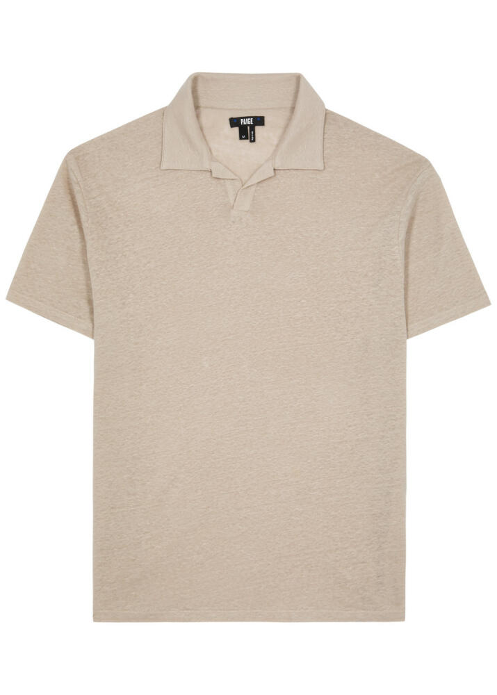 Paige Shelton Linen Polo Shirt - Cream Cover