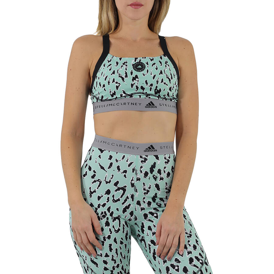 Adidas by Stella Mccartney Ladies Splash / Black Truepurpose Medium Support Printed Bra Cover