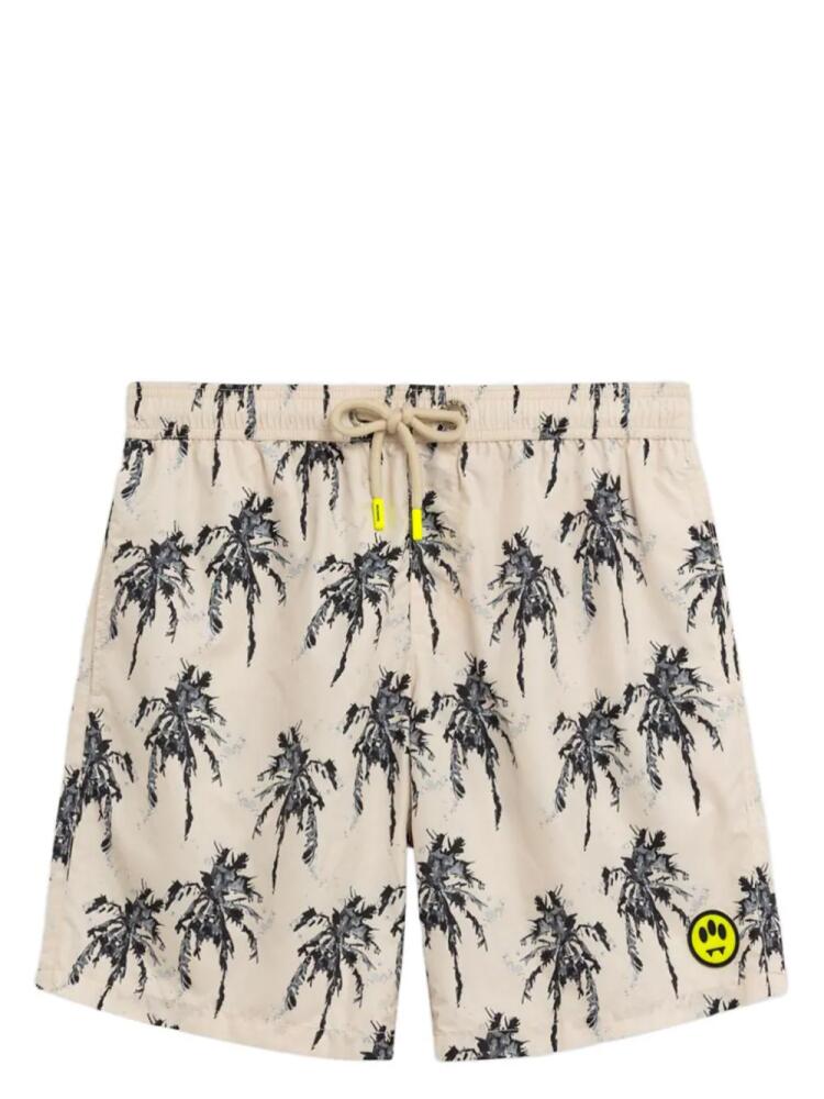 BARROW palm-tree print swim shorts - Neutrals Cover