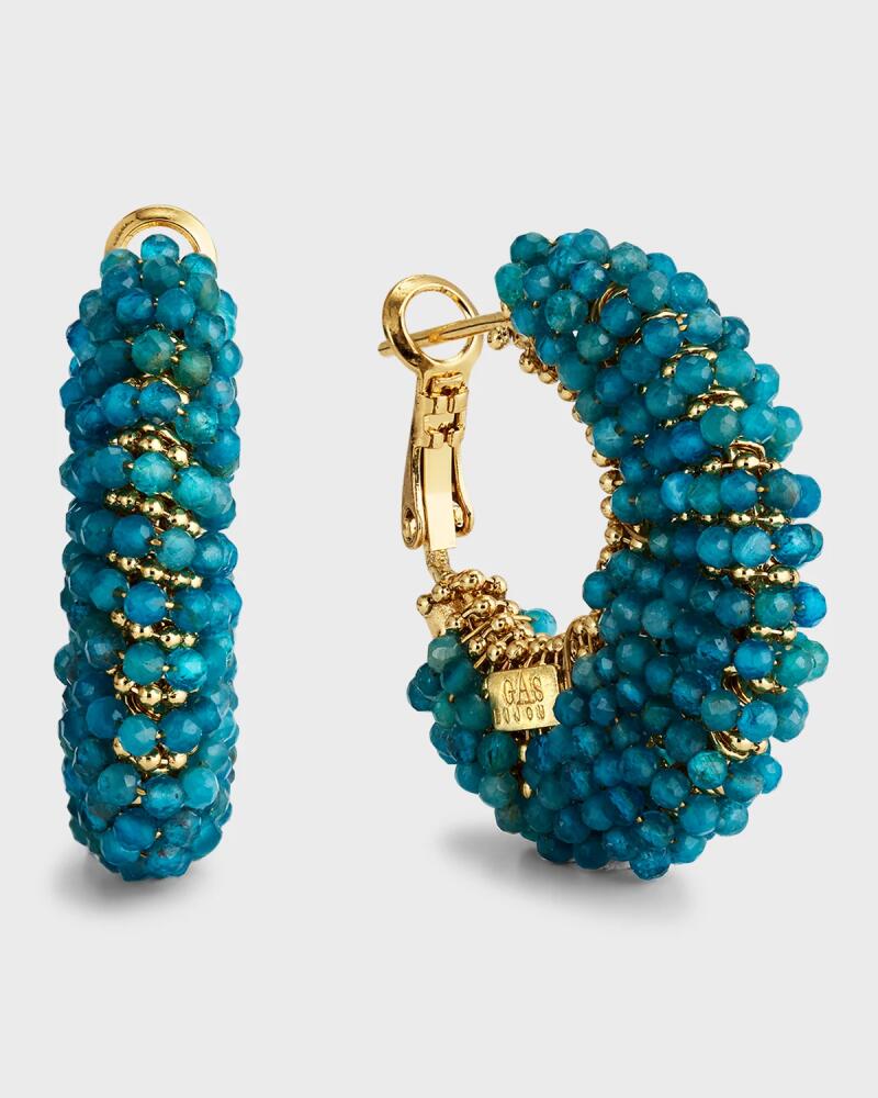 Gas Bijoux Izzia Blue Apatite Hoop Earrings Cover