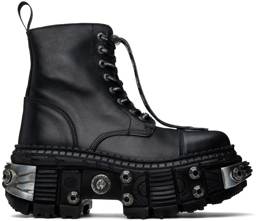 VETEMENTS Black New Rock Edition Destroyer Boots Cover