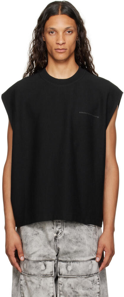 Alexander Wang Black Puff Logo Muscle Tank Top Cover