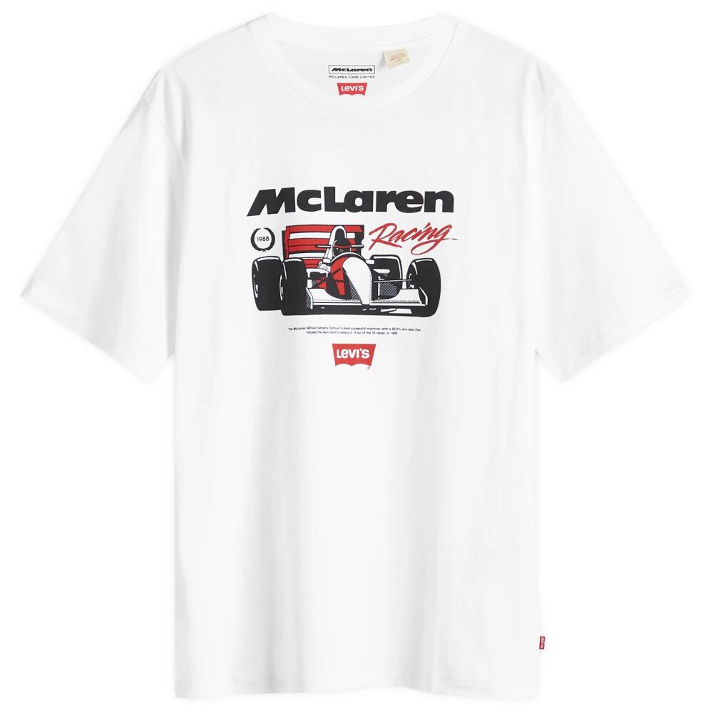 Levi's Men's Levis x McLaren Contructors T-Shirt in White Cover