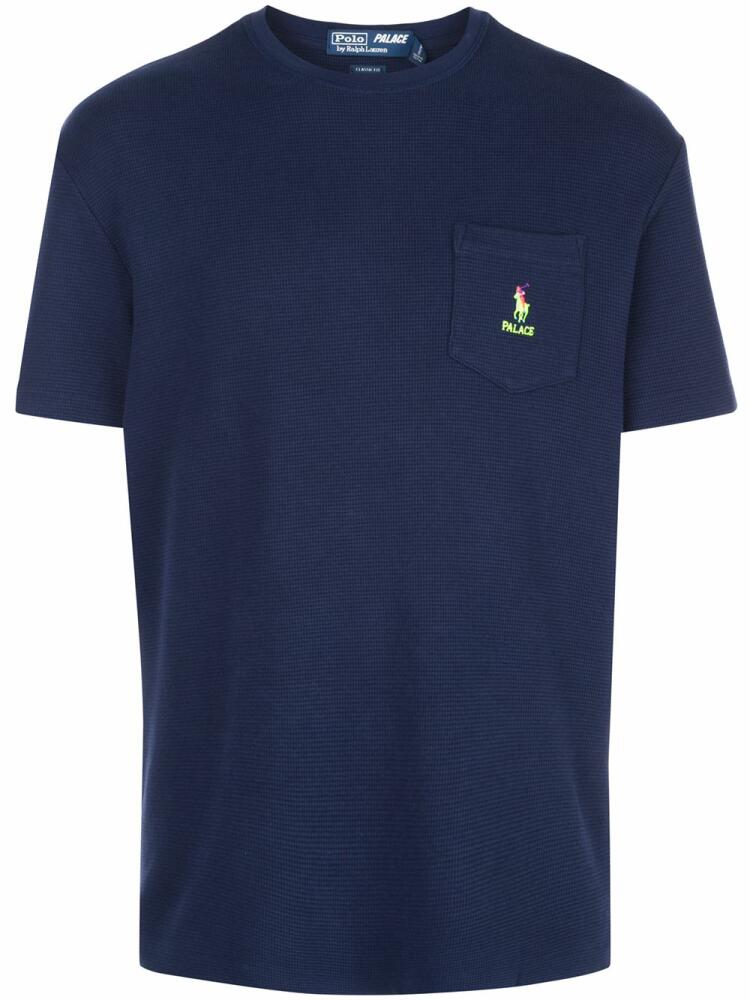 Palace x Ralph Lauren Waffle Pocket Tee - Blue Cover