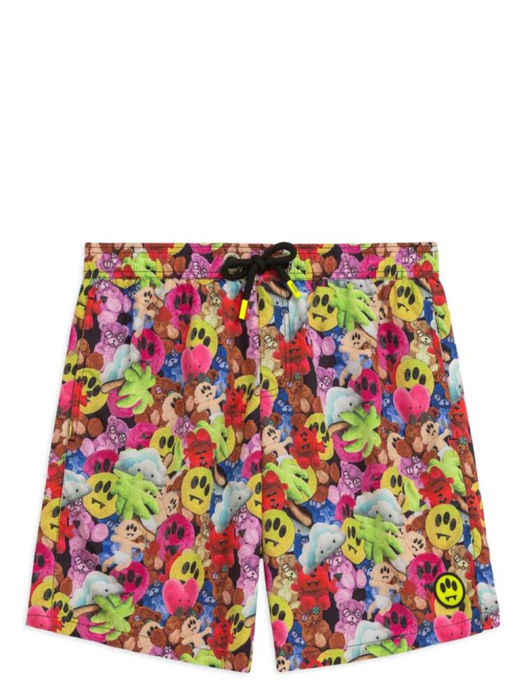 BARROW graphic print swimshorts - Pink Cover