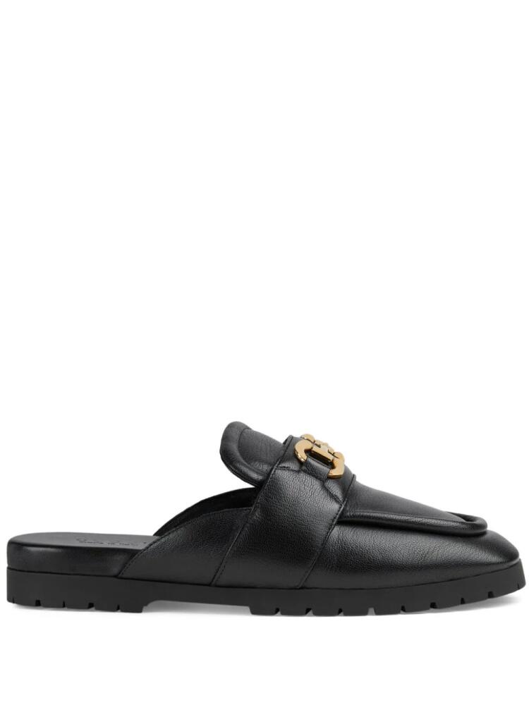 Gucci Horsebit-detail leather mules - Black Cover