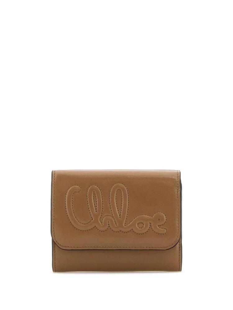 Chloé leather tri-fold wallet - Neutrals Cover