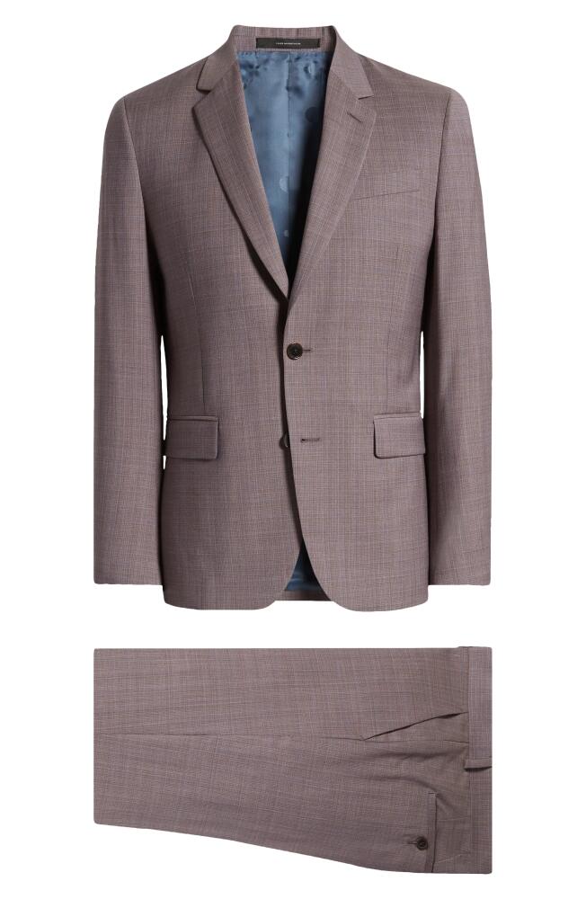 Paul Smith Tailored Fit Check Wool Suit in Mauve Cover