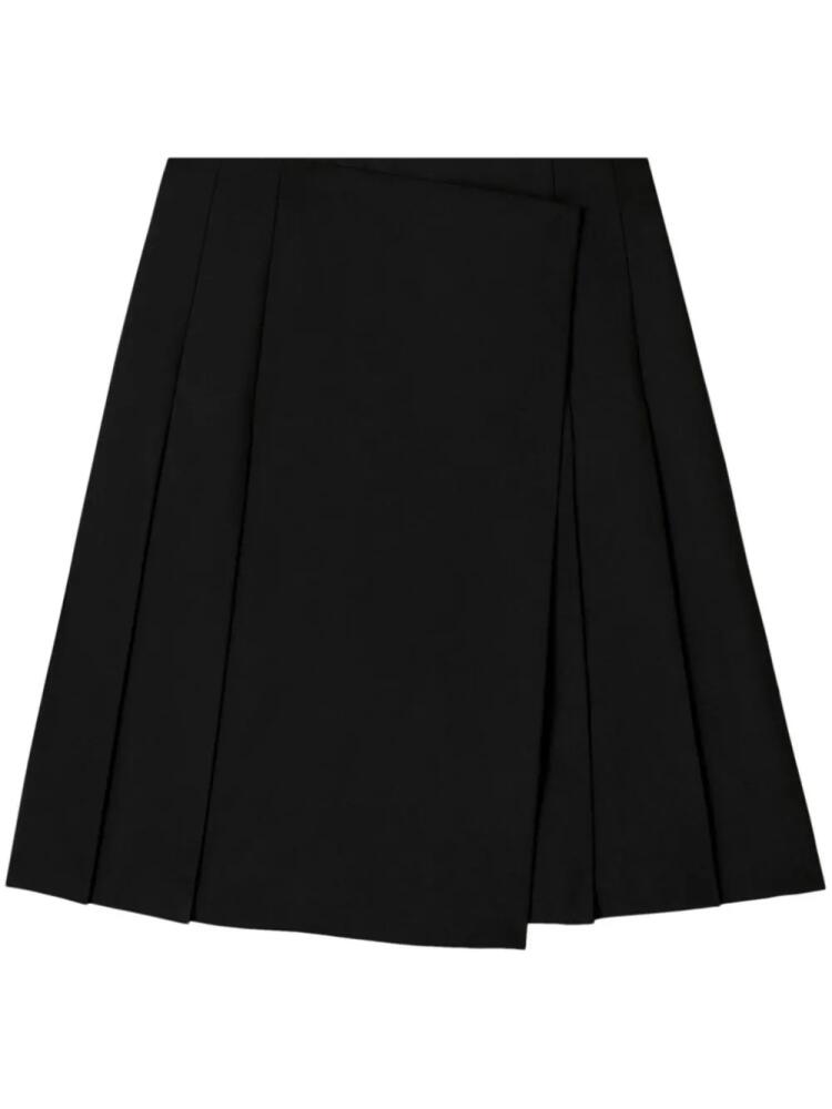 Tory Burch pleated wool wrap skirt - Black Cover