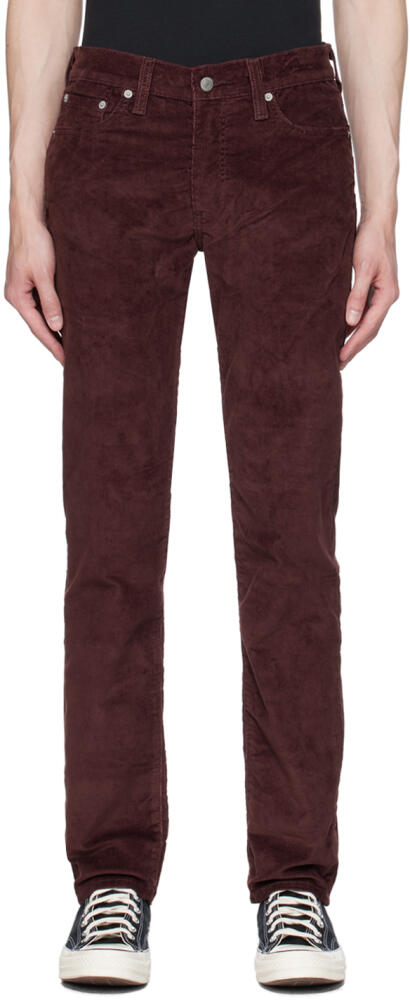 Levi's Burgundy 511 Slim Trousers Cover