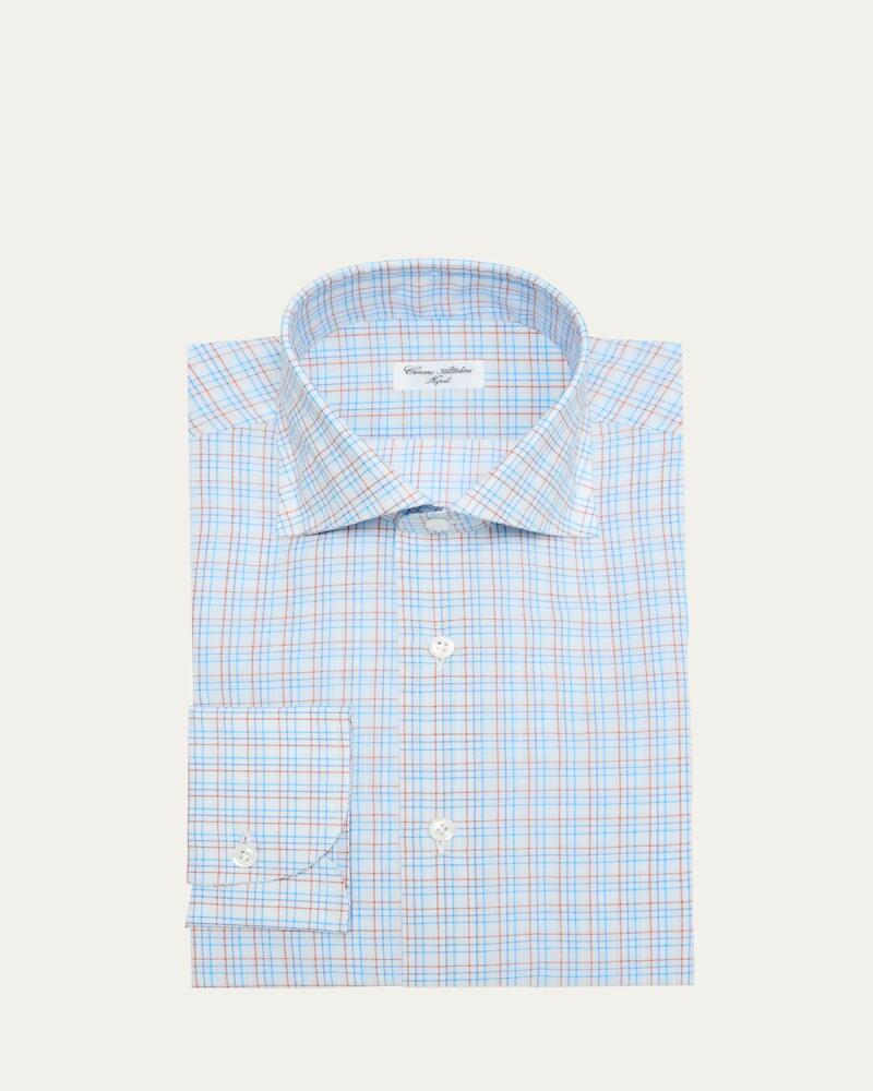 Cesare Attolini Men's Cotton-Linen Check Sport Shirt Cover