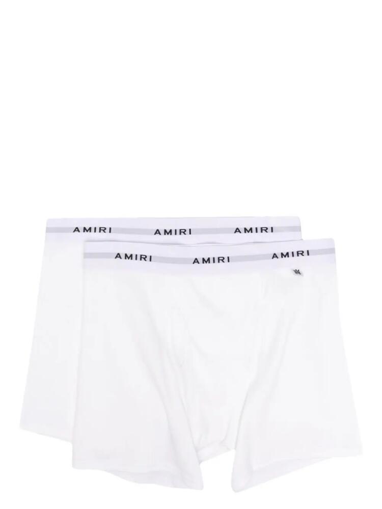 AMIRI logo-waistband boxers (pack of two) - White Cover