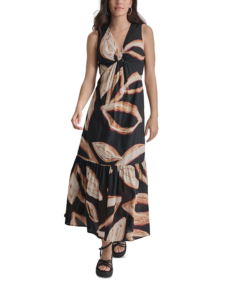 Dkny Wavering Leaf Printed Maxi Dress Cover