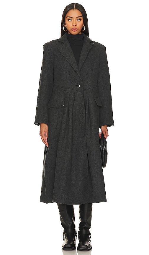 Free People Victoria Coat in Charcoal Cover