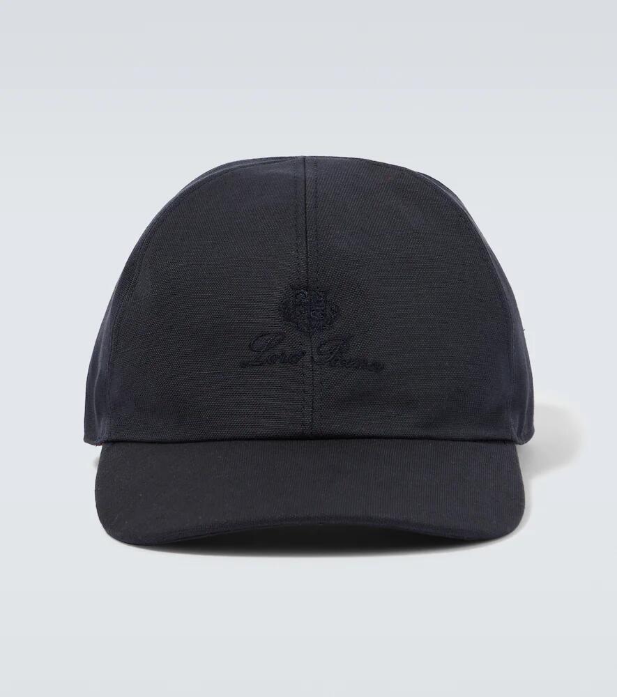 Loro Piana Logo cotton and linen baseball cap Cover