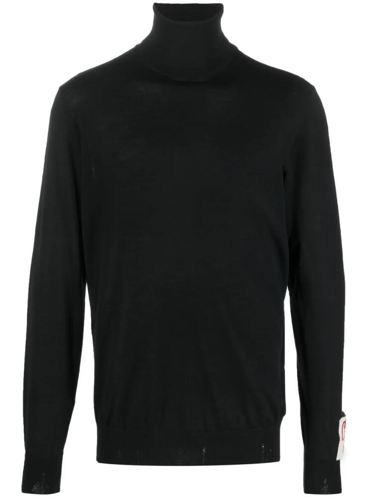 Golden Goose logo roll-neck jumper - Black Cover