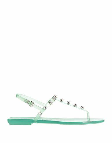 Sergio Rossi Woman Thong sandal Light green Rubber Cover