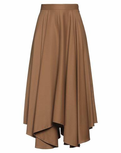 Fabiana Filippi Woman Midi skirt Camel Merino Wool, Polyamide, Elastane Cover