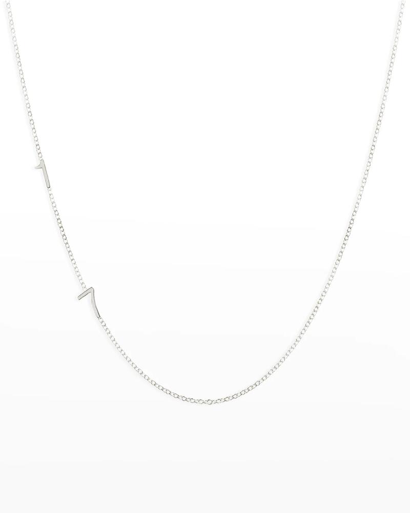 Maya Brenner Designs Mini 2-Number Necklace, White Gold Cover