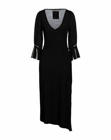 Roland Mouret Woman Maxi dress Black Wool, Silk, Polyester Cover