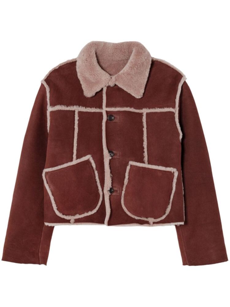 RE/DONE reversible shearling jacket - Brown Cover