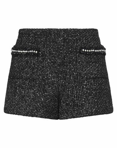 Maje Woman Shorts & Bermuda Shorts Black Cotton, Polyester, Acrylic, Wool, Textile fibers Cover