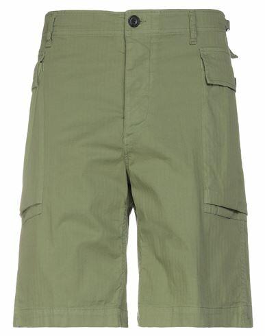 Aries Man Shorts & Bermuda Shorts Military green Cotton, Elastane Cover