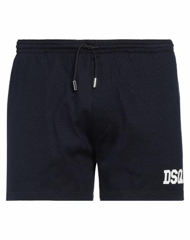 Dsquared2 Man Shorts & Bermuda Shorts Midnight blue Cotton Cover