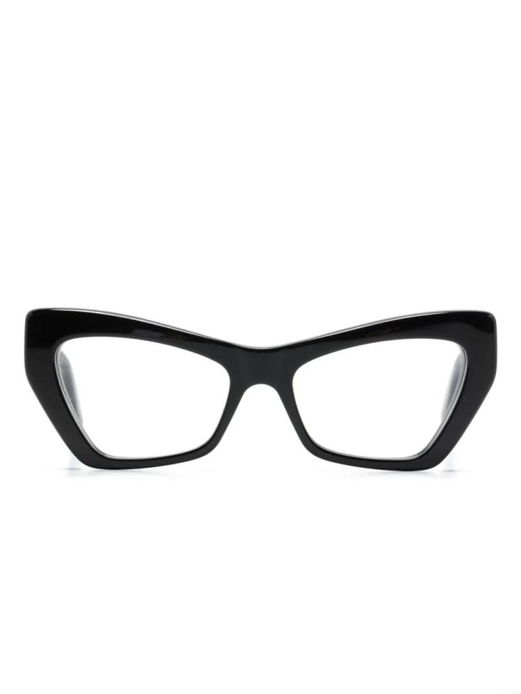 Balenciaga Eyewear logo-lettering cat-eye glasses - Black Cover