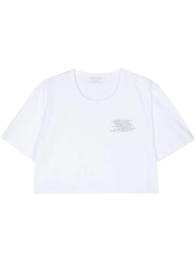 Société Anonyme Binary cotton T-shirt - White Cover