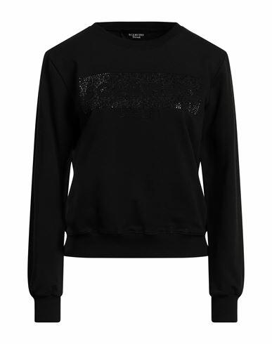 Ermanno Scervino Woman Sweatshirt Black Cotton, Elastane Cover