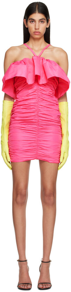 MSGM Pink Ruched Minidress Cover