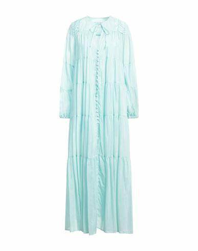 Isabelle Blanche Paris Woman Maxi dress Sky blue Cotton, Silk Cover